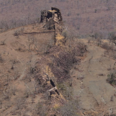 THE REMNANTS OF THE RAMPARTS OF RANI DURGAWATI FORT
