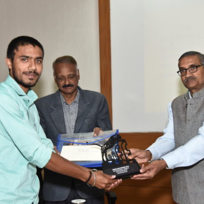 Shri Kelwa receives his Runner-Ups award for Photography