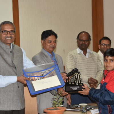 Shri Arush Prajapati gets Runner-up award for painting under Junior category