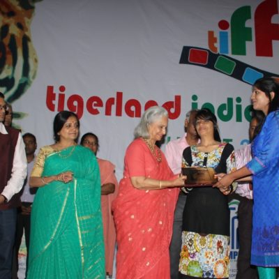Ms Anuja Gurele gets the award for her film
