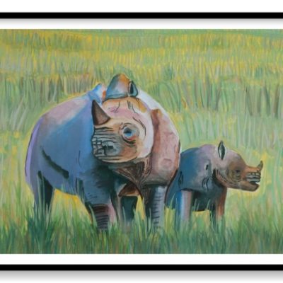 'Rhino in Wilderness' by Pakhi Dubey