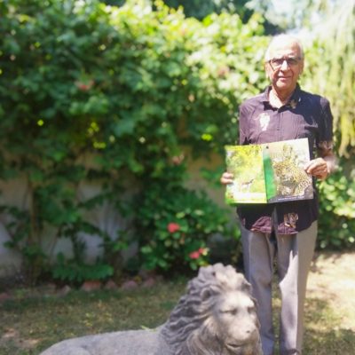 Wildlife writer, conservationist, retired IAS and architect of Wildlife Protection Act of India 1972 Shri Ranjitsinh ji releases the yearbook from his home in New Delhi