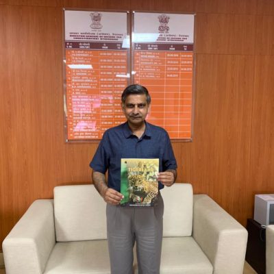 Director General Income Tax (AP, Telangana & Madhya Pradesh) & Gandhian Thinker Shri R K Paliwal releases the book from his office in Hyderabad